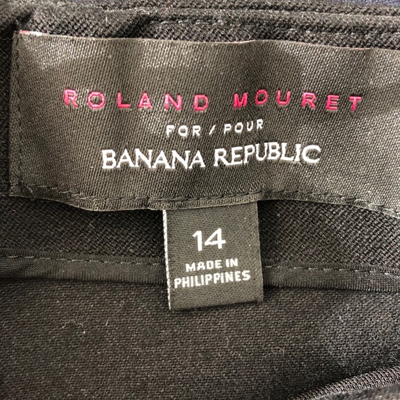 Black/leather detail Banana Republic skirt - Picture 3 of 5